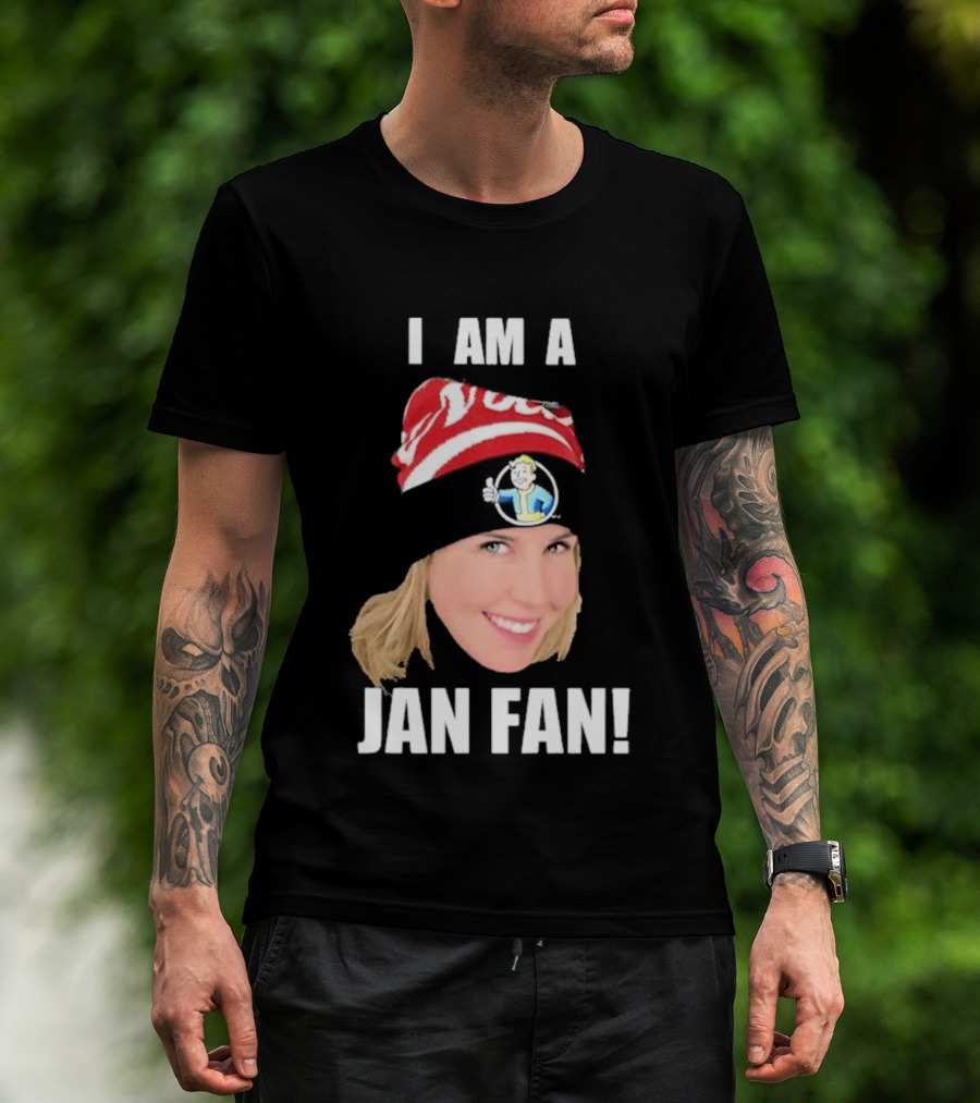 I Am A Jan Fan Face With Red Hat And Iconic Game T-Shirt