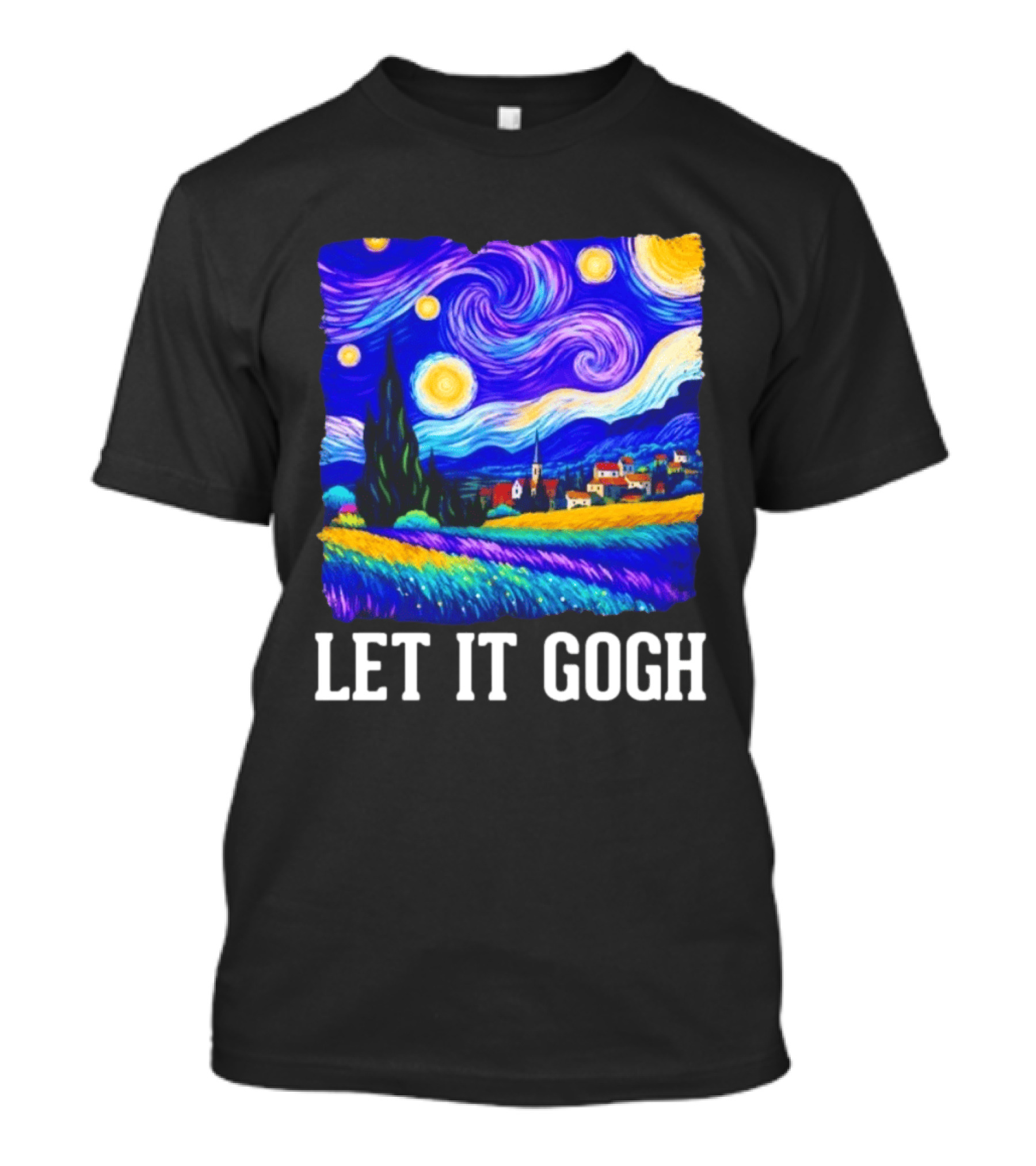 Let It Gogh Starry Night Van Gogh T-Shirt