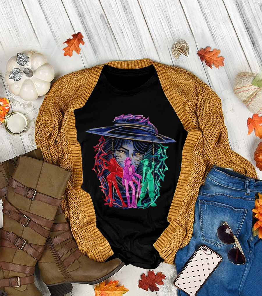 Original Hunt In Kpop Demon Huntrix Neon Warrior Trio T-Shirt