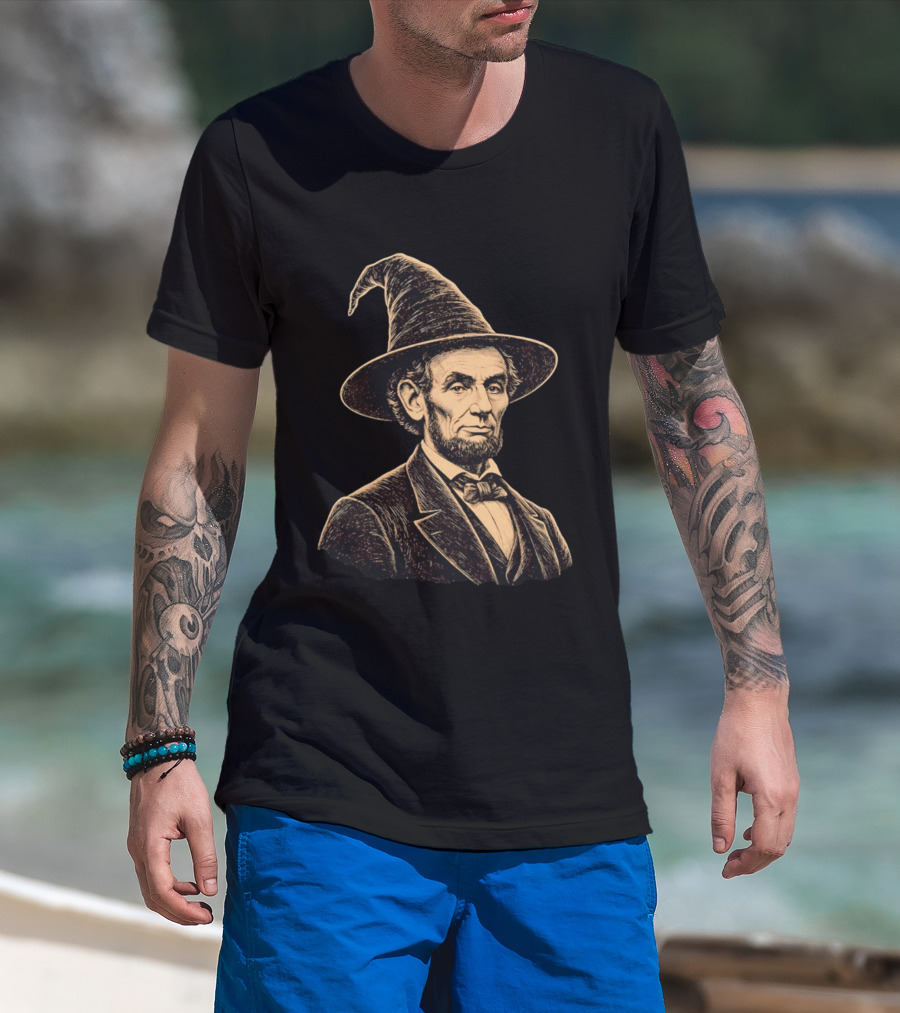 Abraham Lincoln Wizard Hat T-Shirt