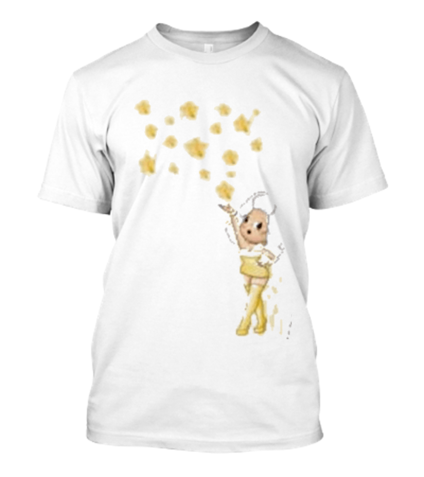 Mainfactor Xoxo Your All Star Cheerful Character With Yellow Confetti T-Shirt