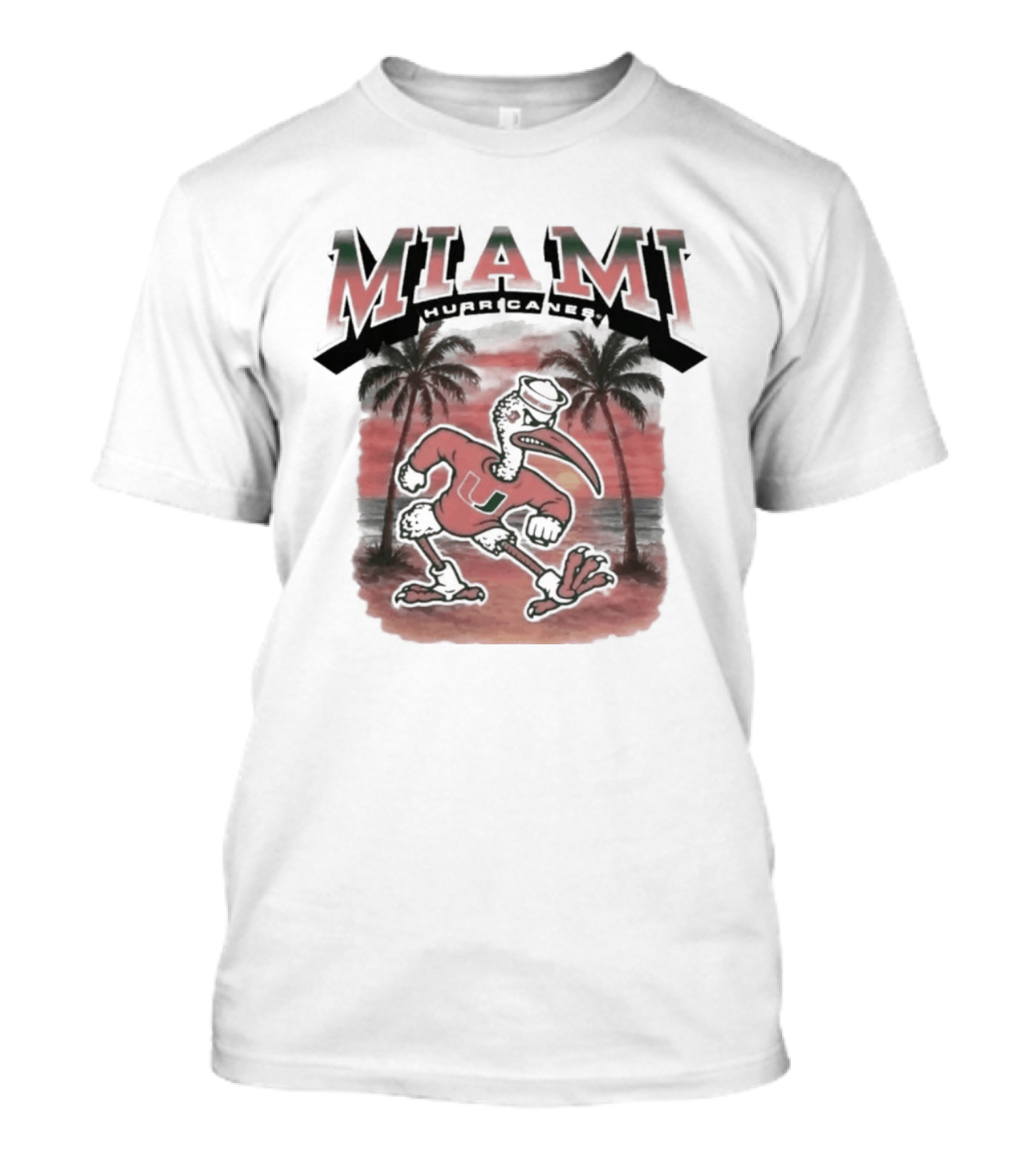 Miami Hurricanes NCAA Sebastian Fire Alarm Sunset Palms T-Shirt