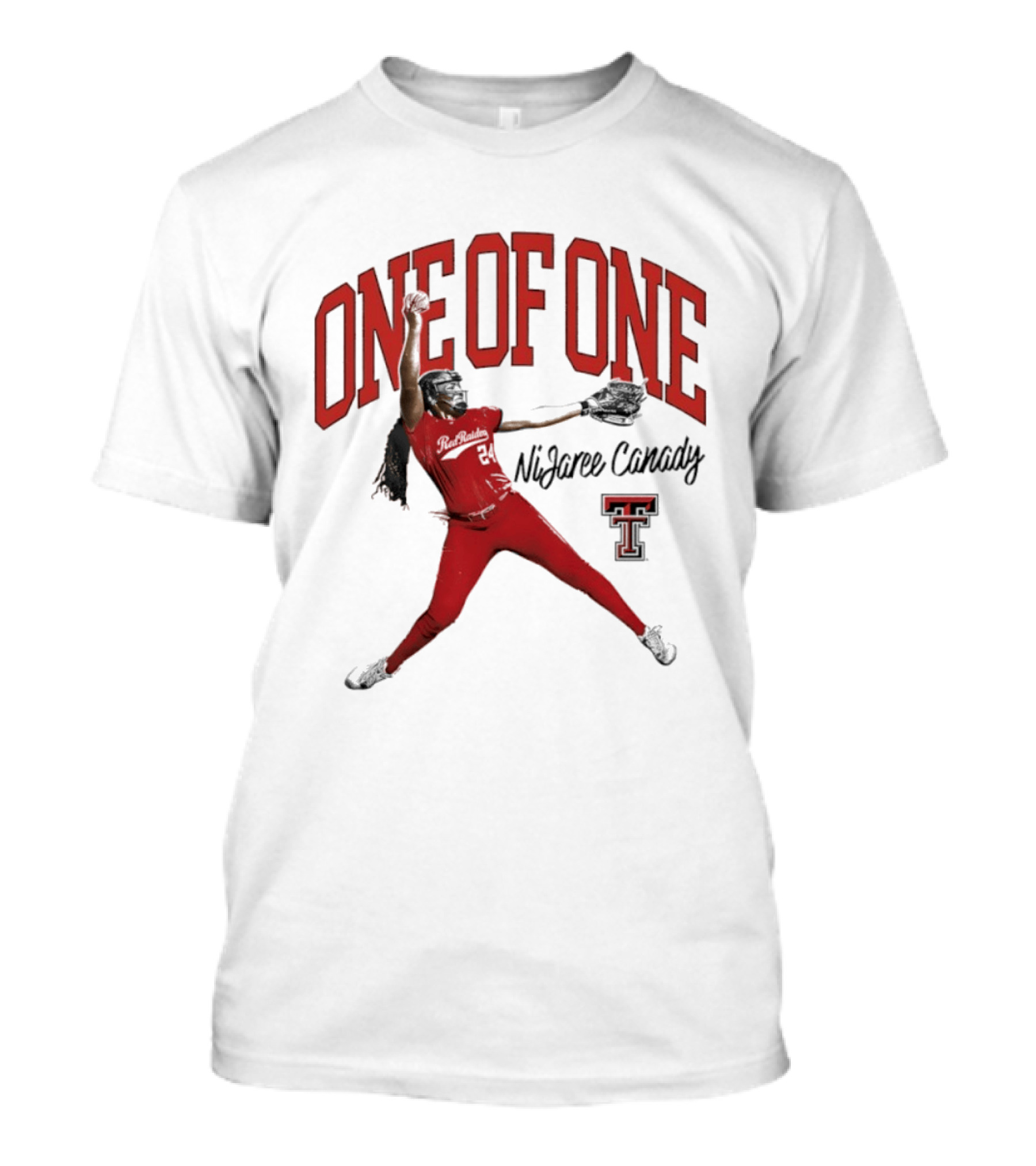 One Of One NiJaree Canady Texas Tech Red Raiders Softball T-Shirt