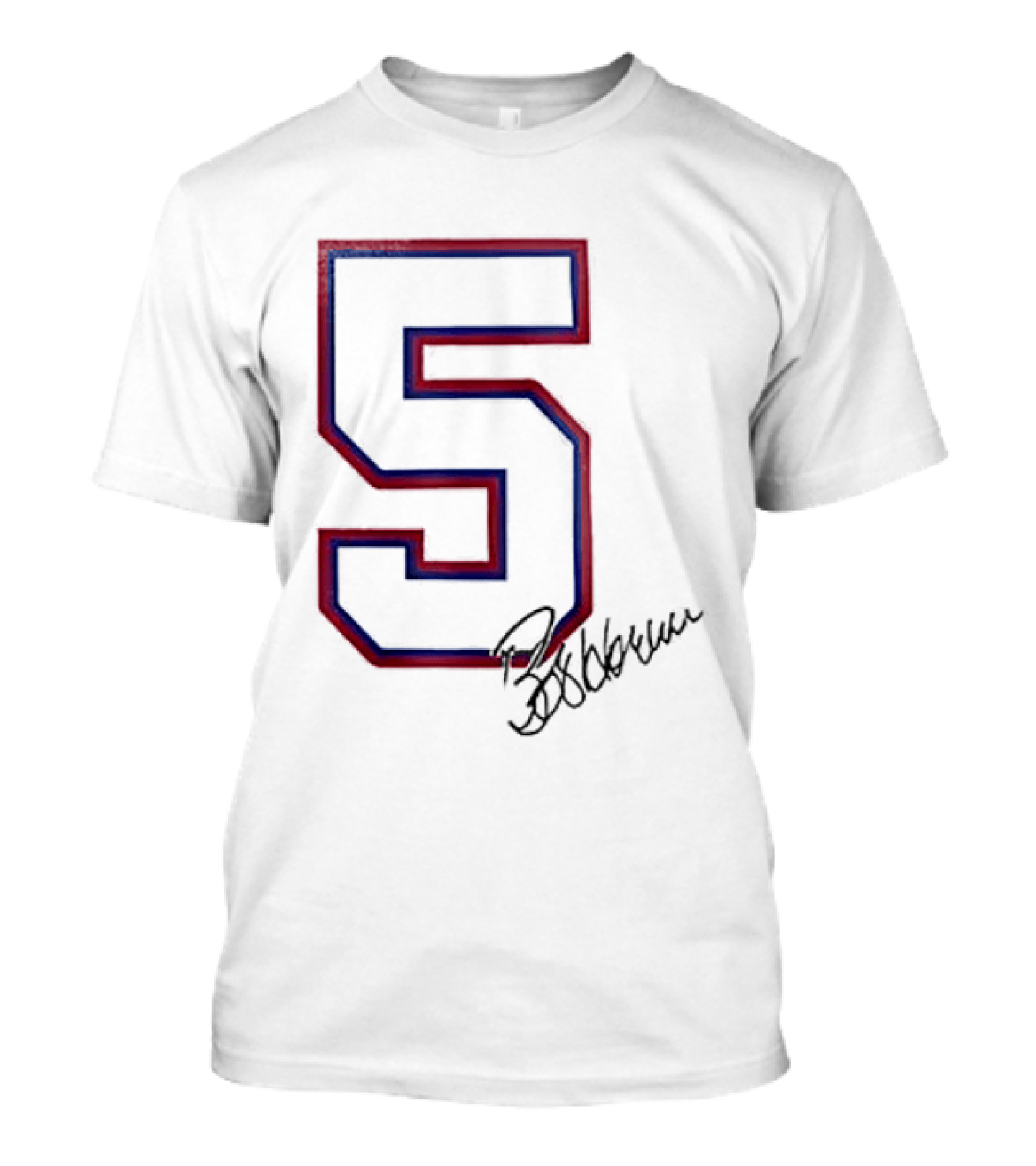 Atlanta Braves Bob Horner Number 5 Signature T-Shirt