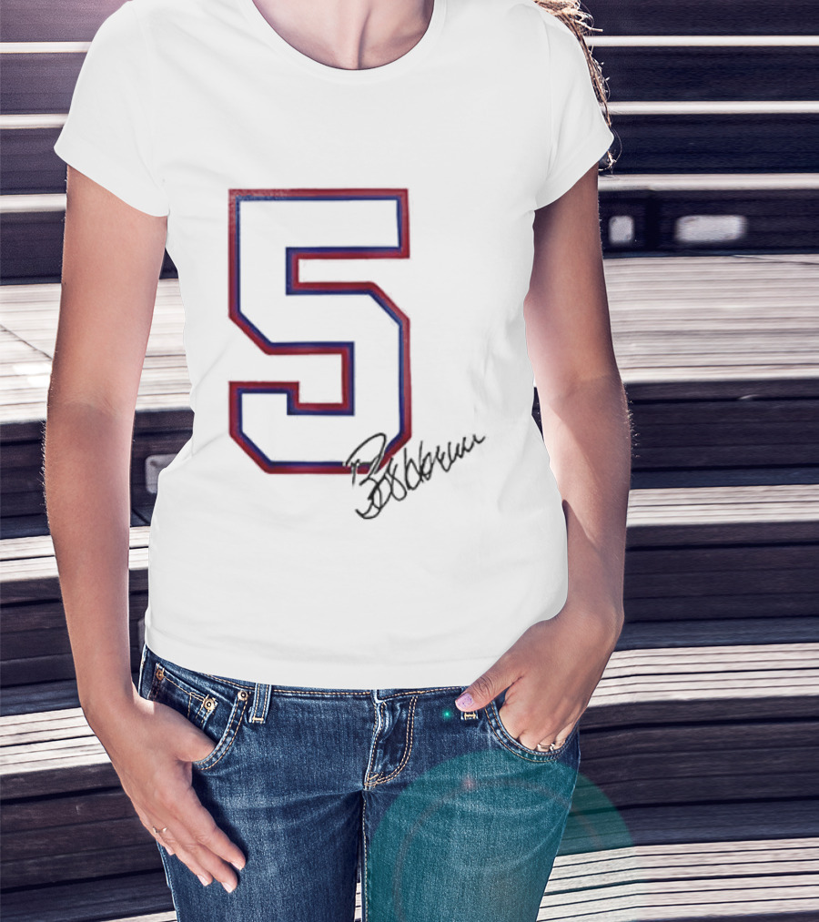 Atlanta Braves Bob Horner Number 5 Signature T-Shirt