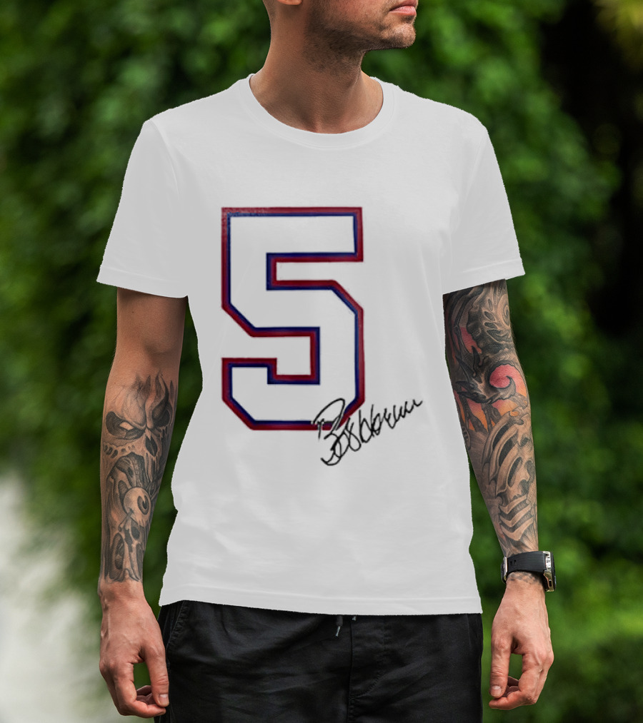 Atlanta Braves Bob Horner Number 5 Signature T-Shirt