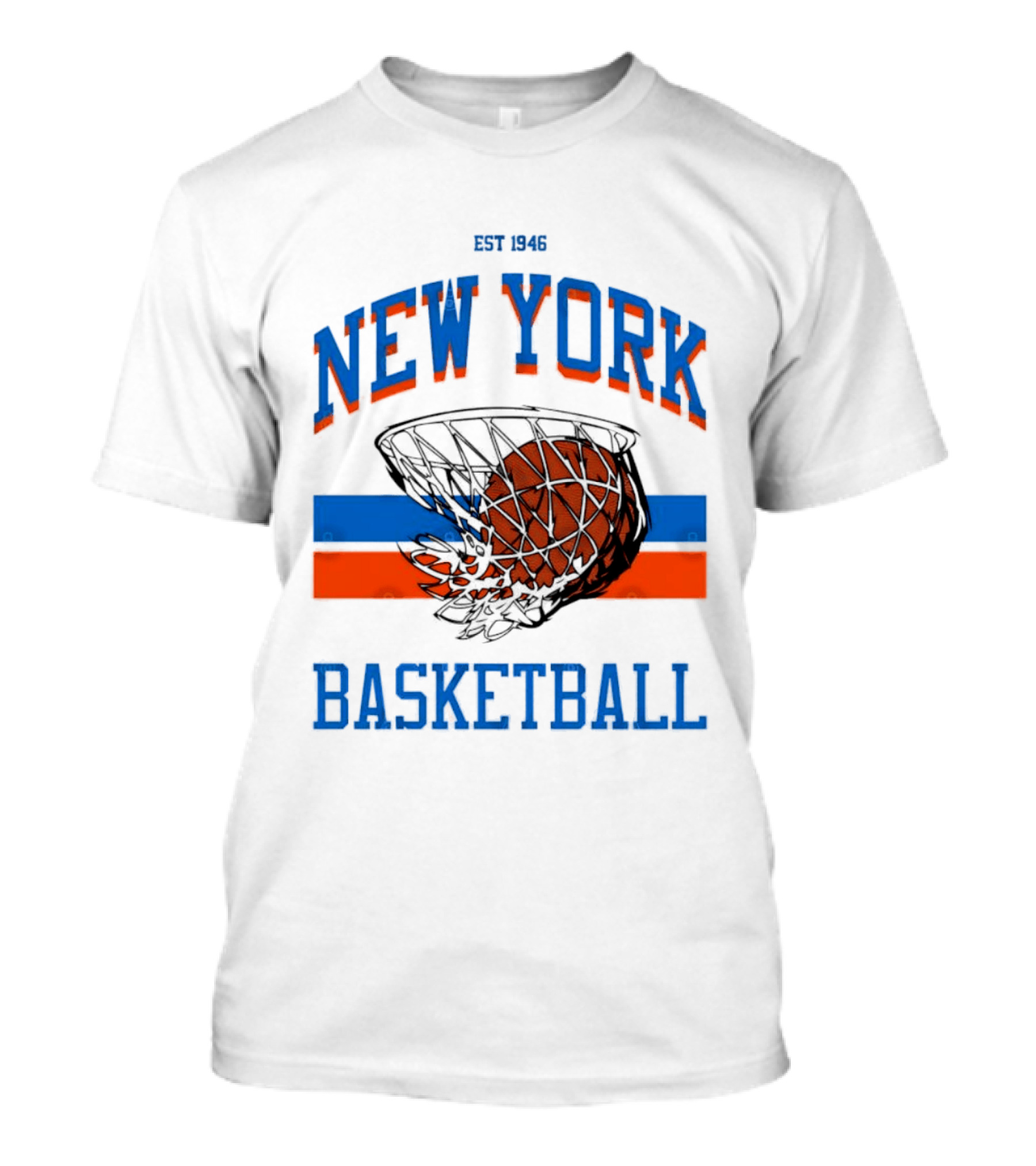 New York Basketball Est 1946 Slam Dunk Net T-Shirt