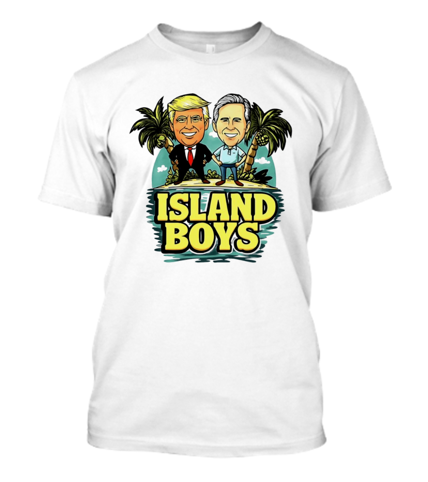 Donald Trump George W Bush Island Boys Presidents Palm Trees T-Shirt