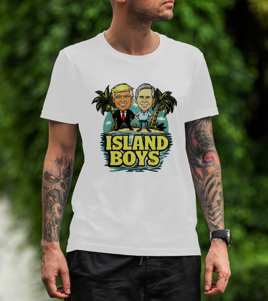 Donald Trump George W Bush Island Boys Presidents Palm Trees T-Shirt