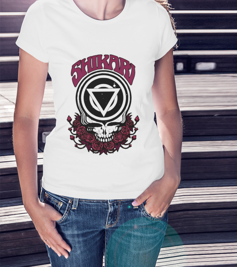 Shikari Triangle Skull Roses T-Shirt