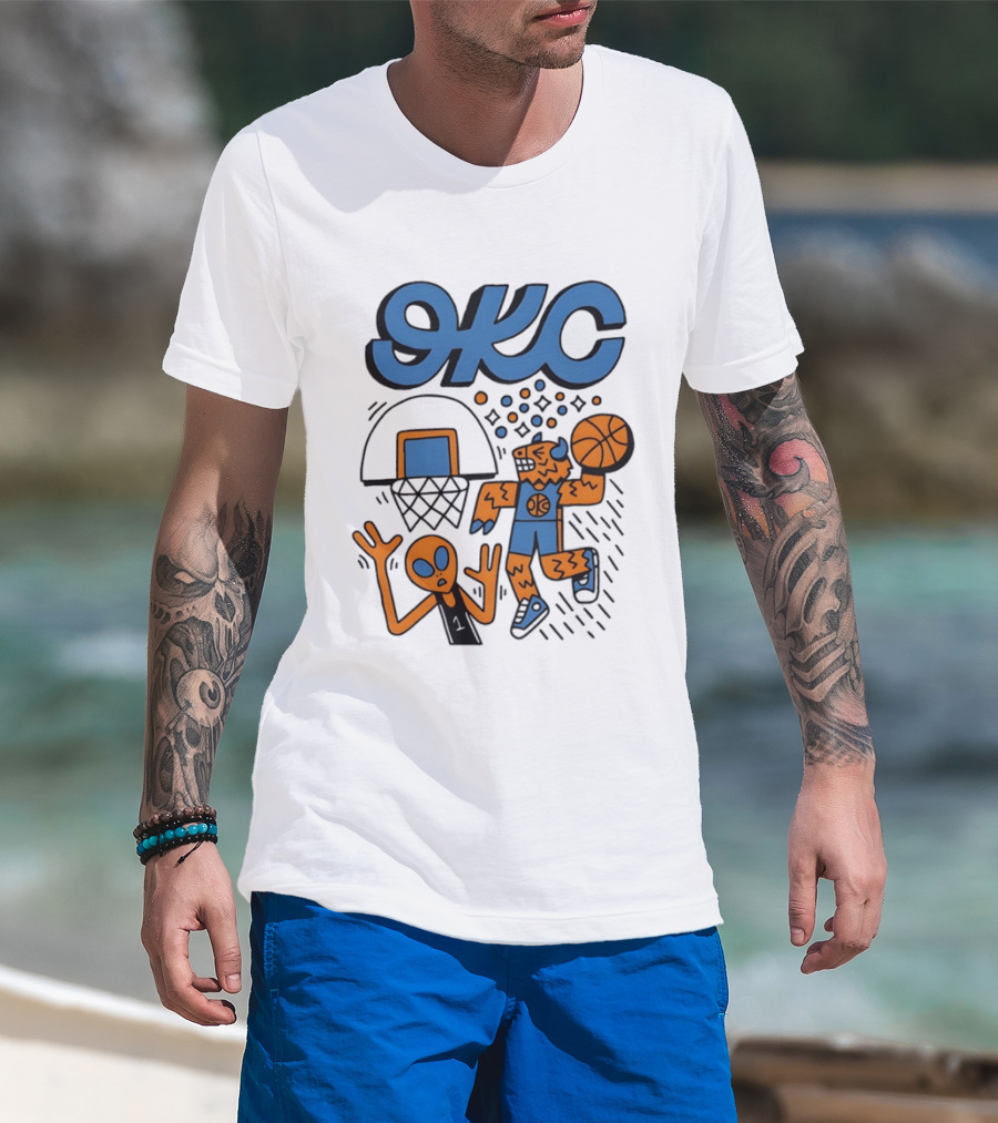 OKC Thunder Rumble Dunk Basketball T-Shirt