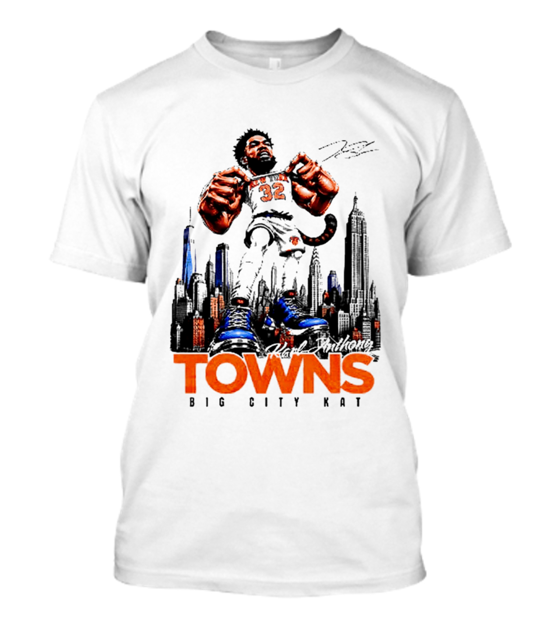 Karl Anthony Towns Big City Kat New York Knicks 32 T-Shirt