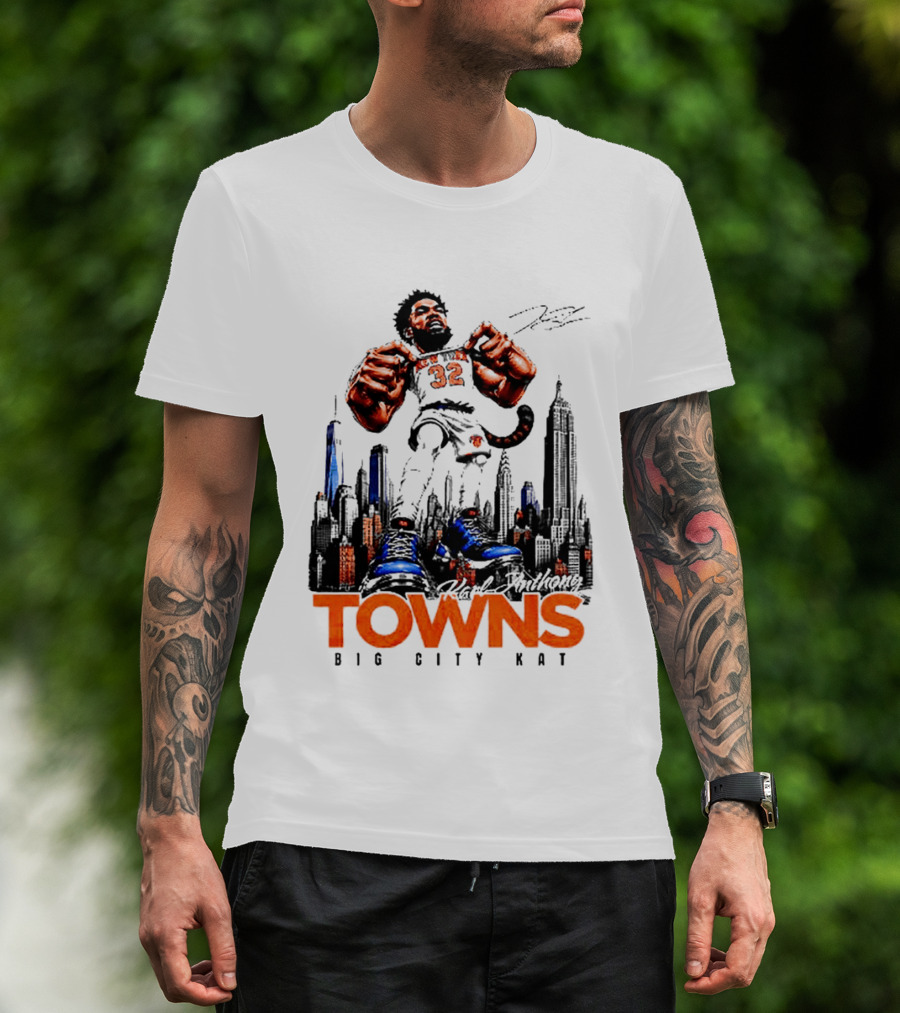 Karl Anthony Towns Big City Kat New York Knicks 32 T-Shirt