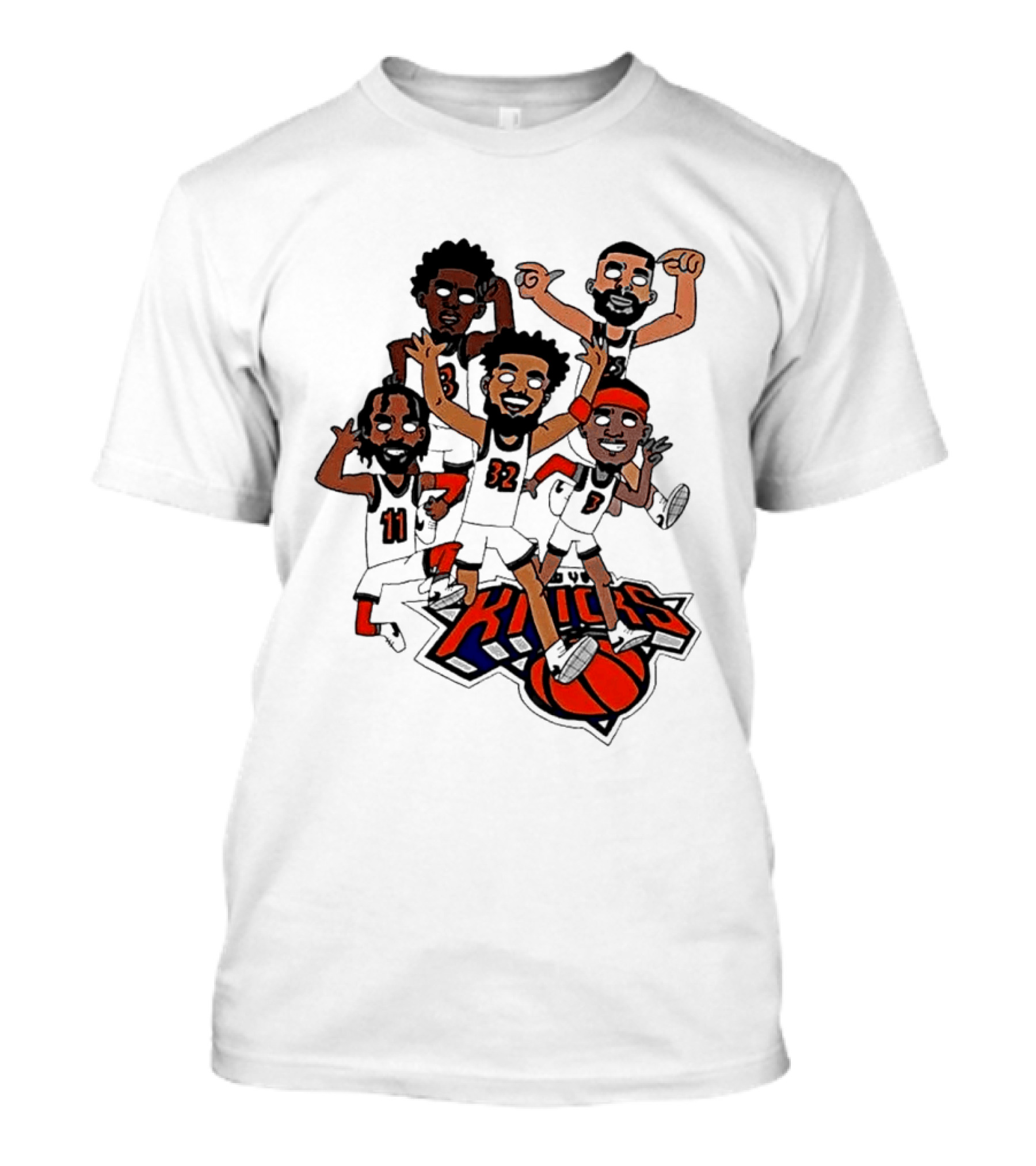 Premiun New York Knicks Future Champs 2026 NBA Cartoon Players T-Shirt