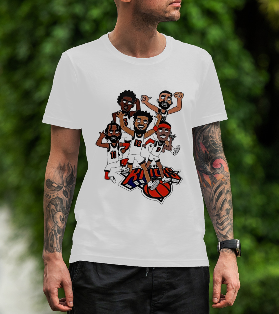 Premiun New York Knicks Future Champs 2026 NBA Cartoon Players T-Shirt
