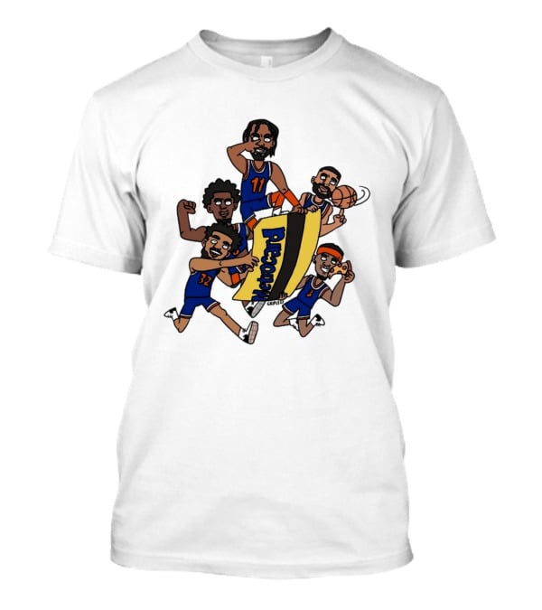 New York Basketball Team Subway Characters With Metocard T-Shirt