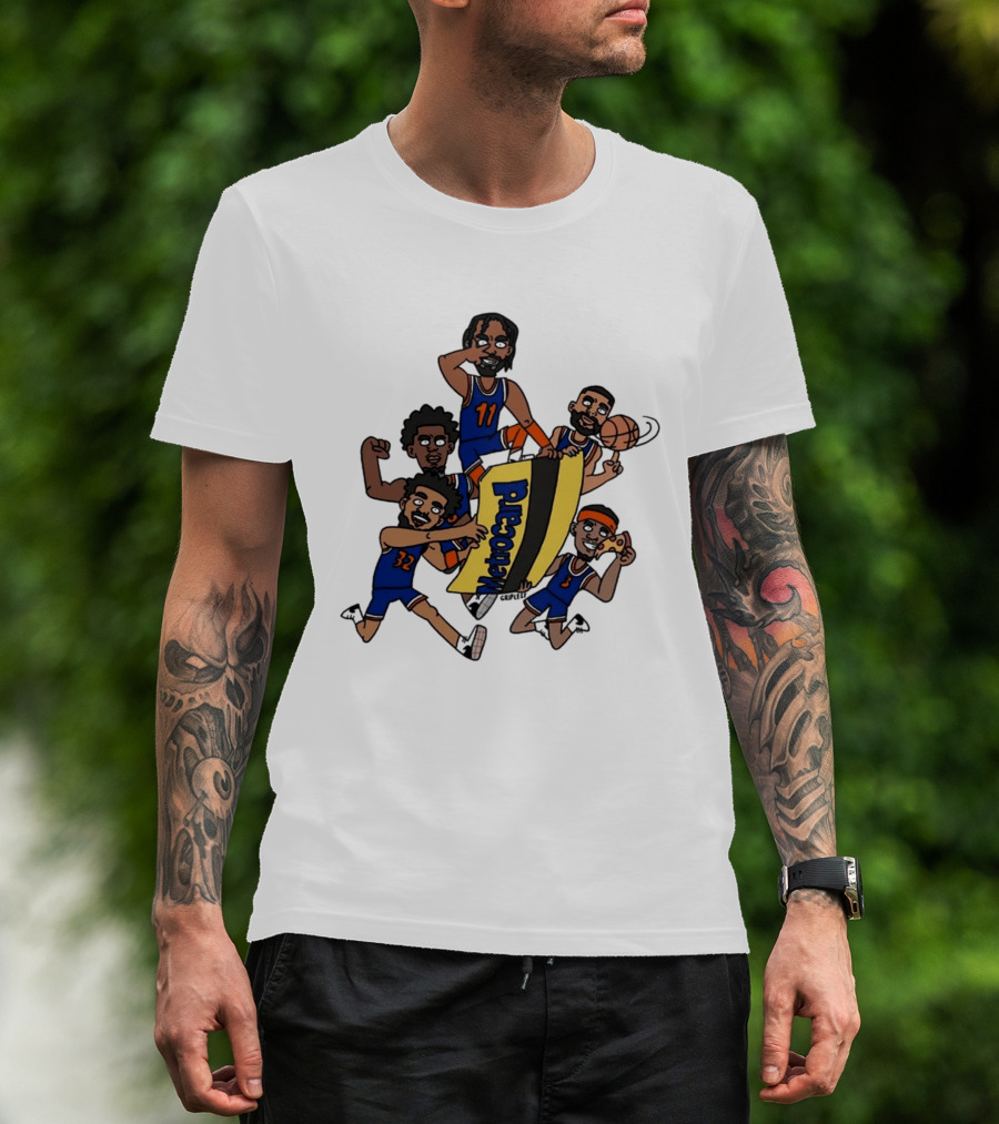 New York Basketball Team Subway Characters With Metocard T-Shirt