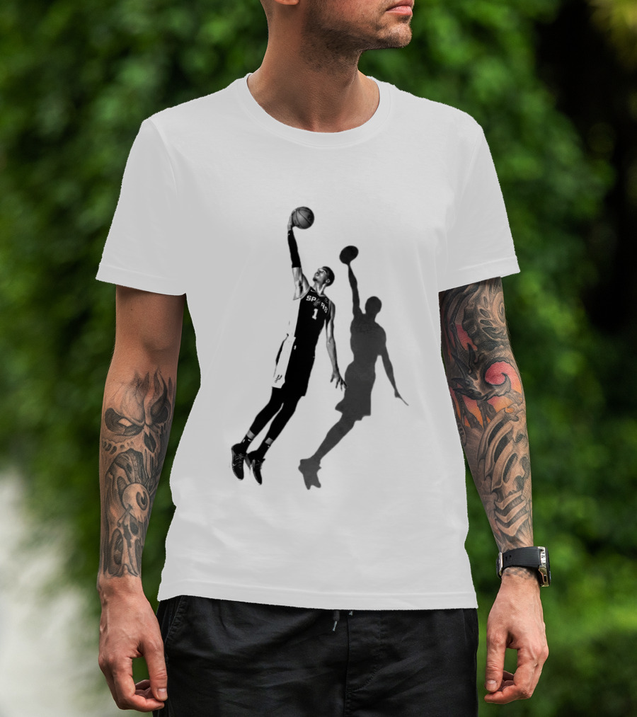 Premiun Wemby And The Nuns Spurs Basketball Iconic Dunk T-Shirt