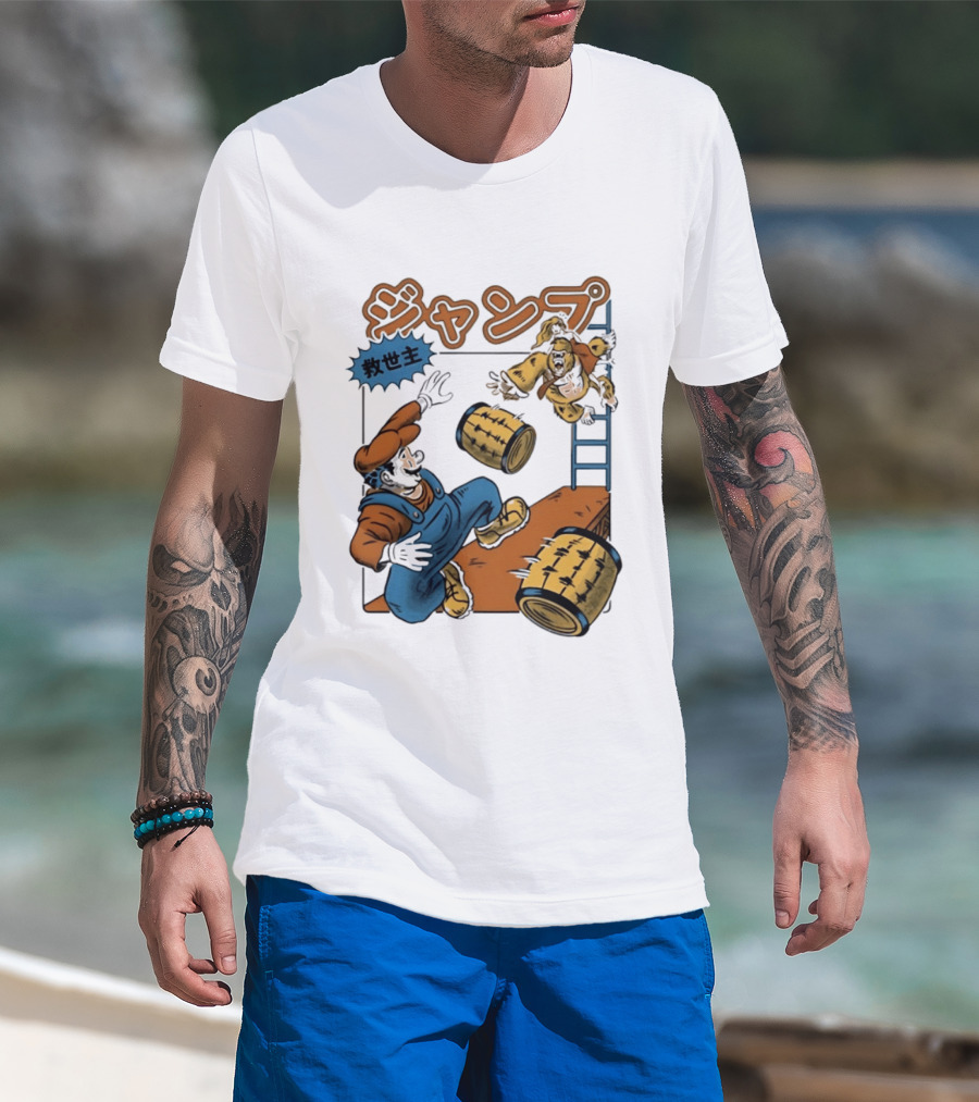 Mario Vs Donkey Kong Jumping Savior T-Shirt