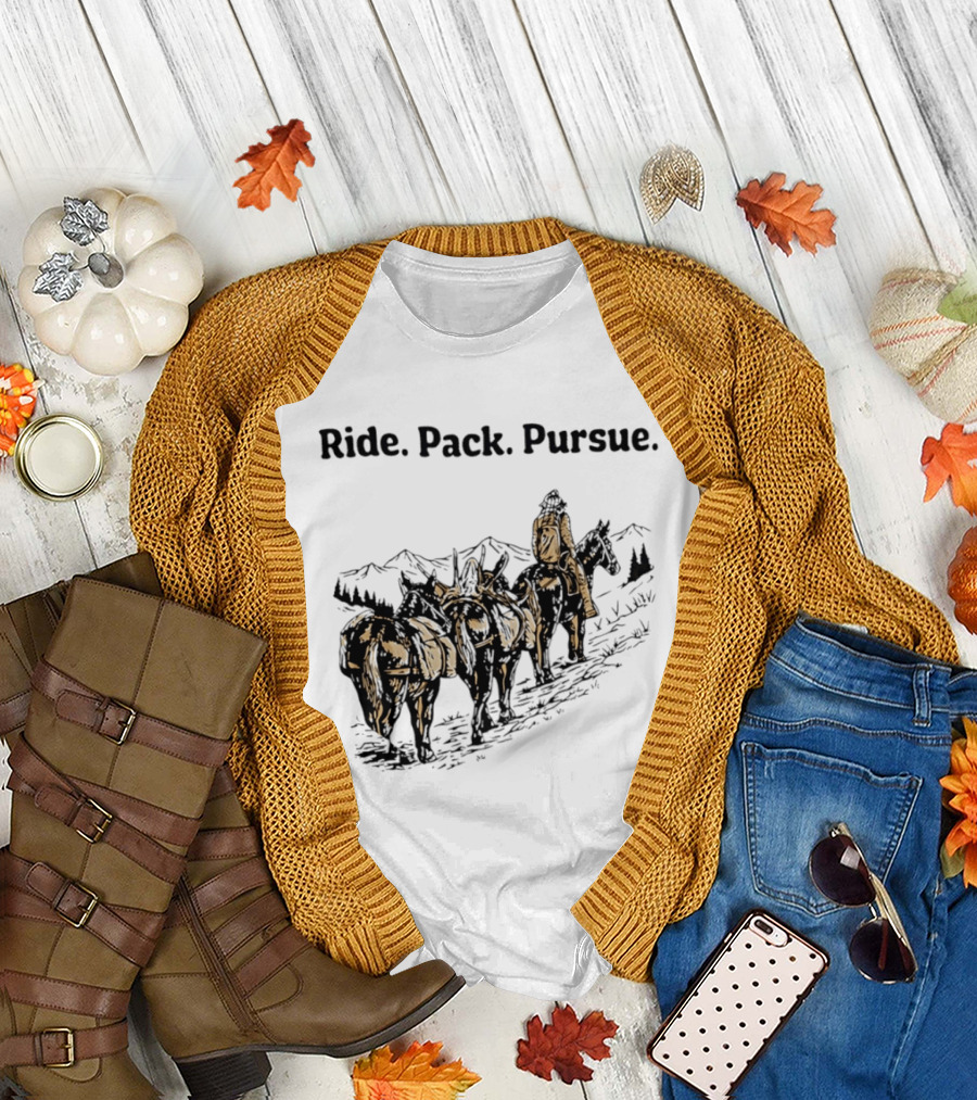 Mountain Wilderness Backcountry Ride Pack Pursue Mules Expedition Journey T-Shirt