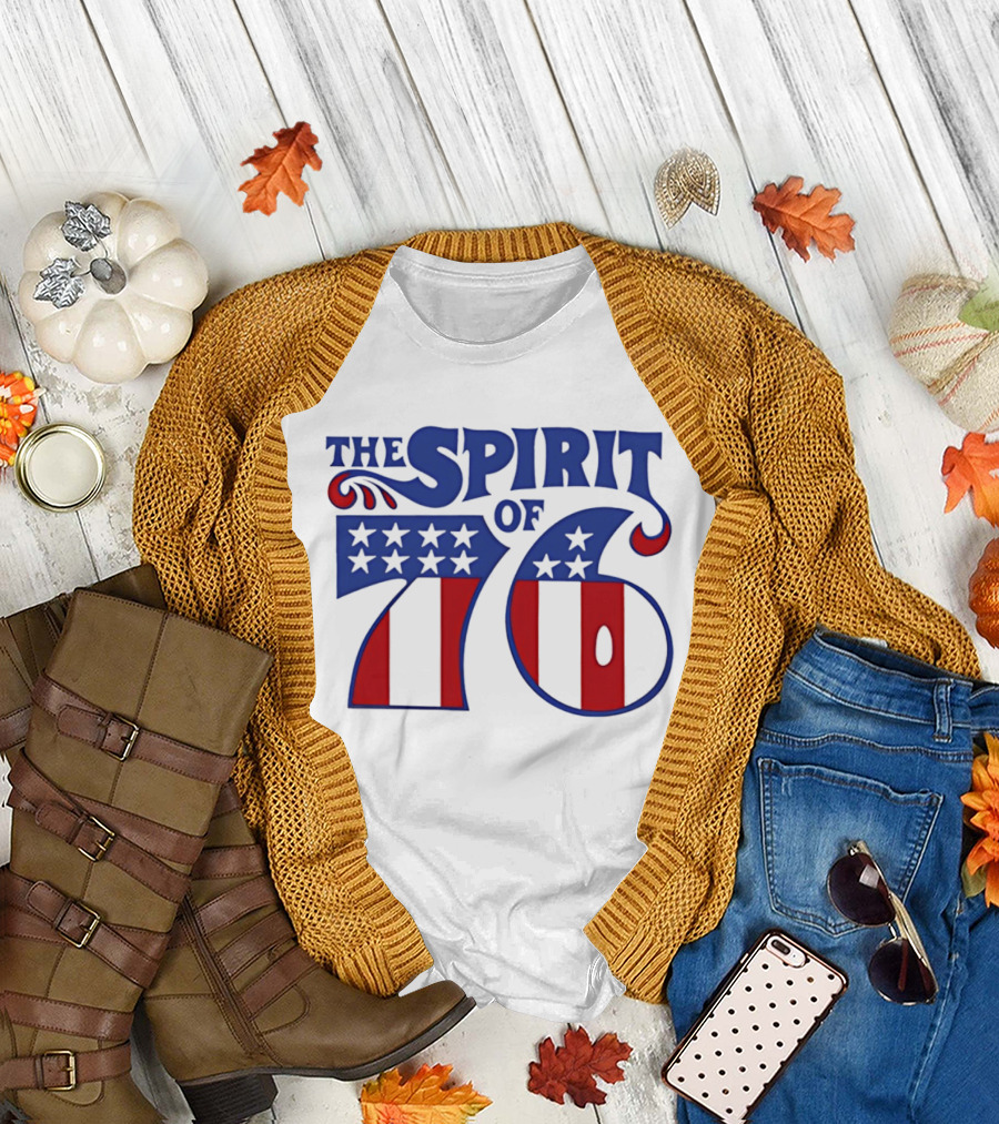 The Spirit of 76 Patriotic Stars and Stripes T-Shirt