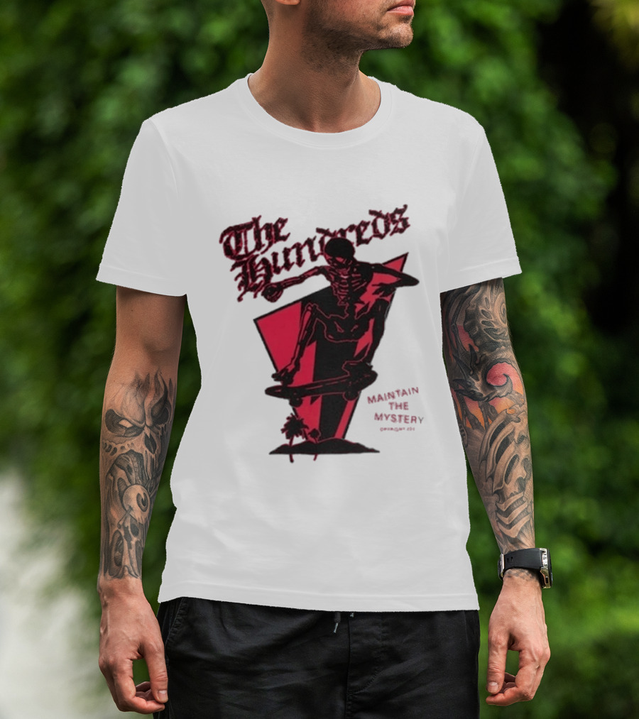 The Hundreds Skeleton Skateboarding Maintain The Mystery T-Shirt