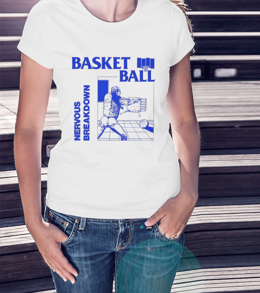 Basketball Nervous Breakdown Game Room Scene T-Shirt