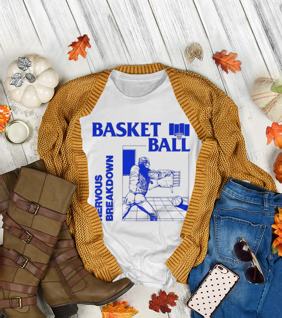 Basketball Nervous Breakdown Game Room Scene T-Shirt