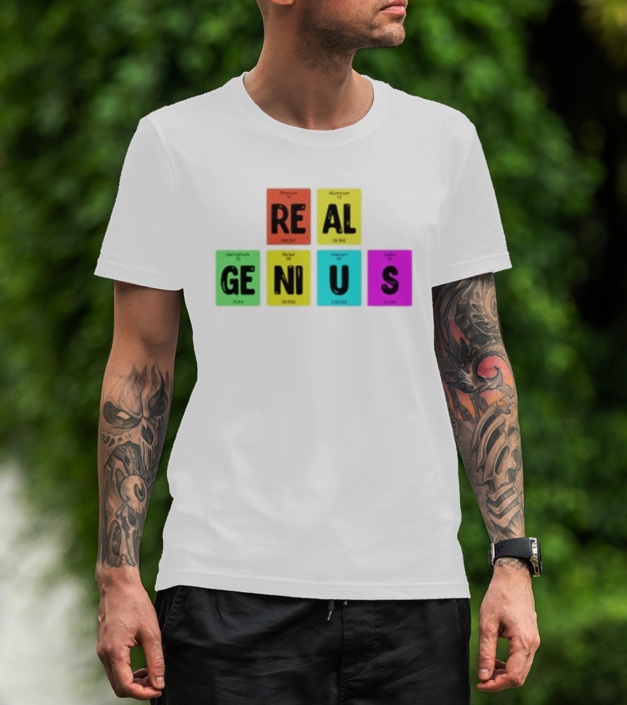 Periodic Table Elements Rhenium Aluminum Germanium Nickel Uranium Sulfur T-Shirt