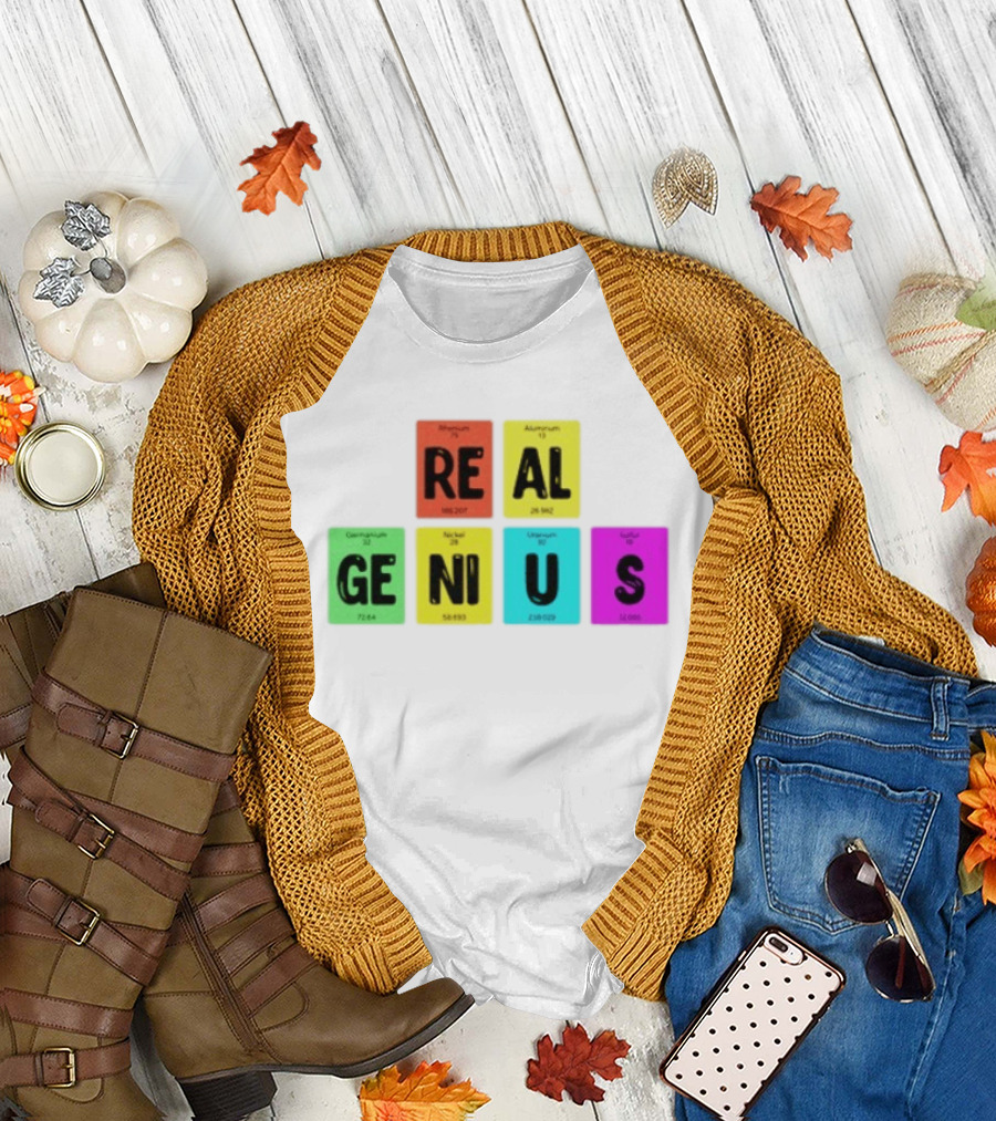 Periodic Table Elements Rhenium Aluminum Germanium Nickel Uranium Sulfur T-Shirt