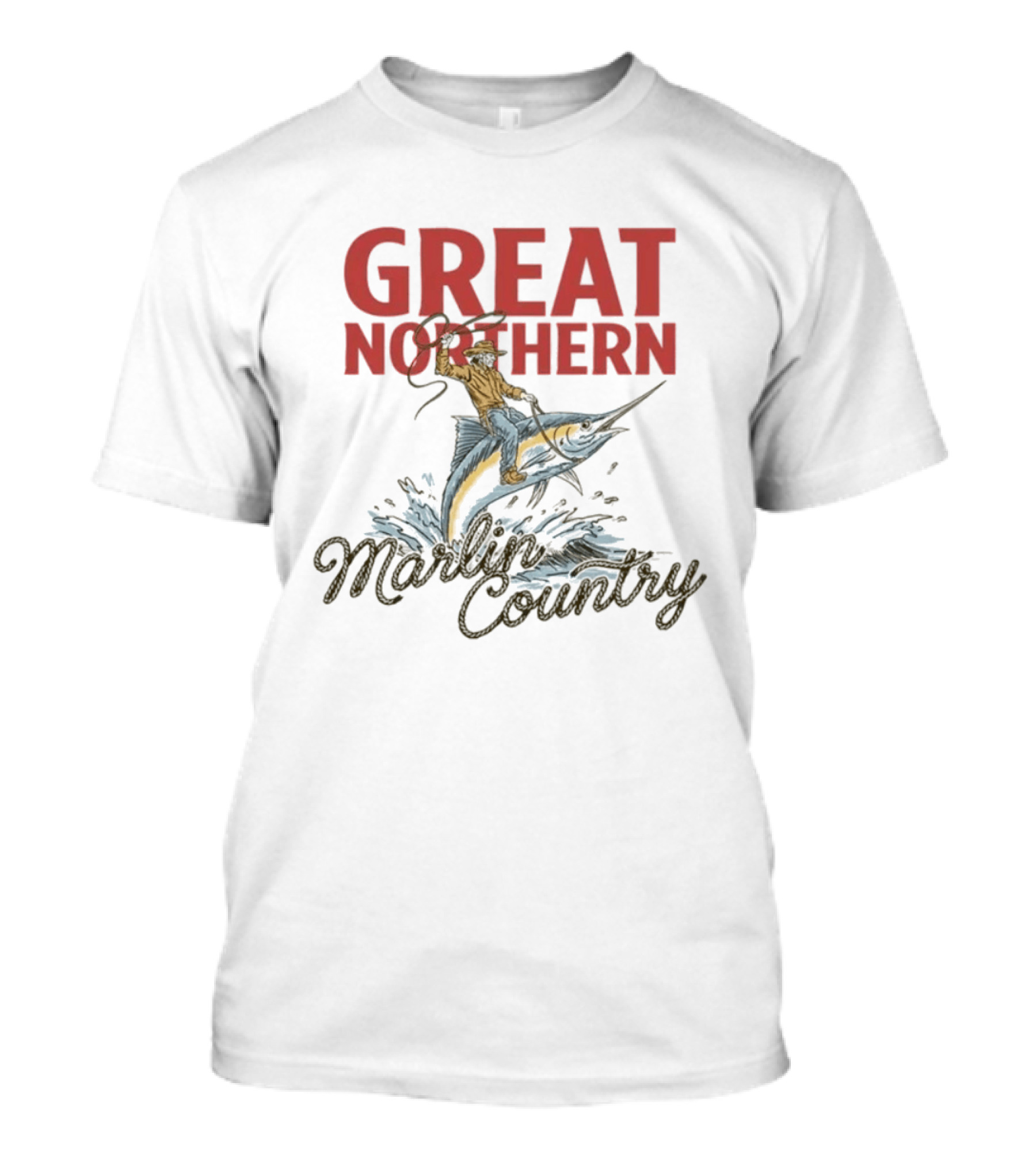Great Northern Cowboy Riding Marlin Country Adventure T-Shirt