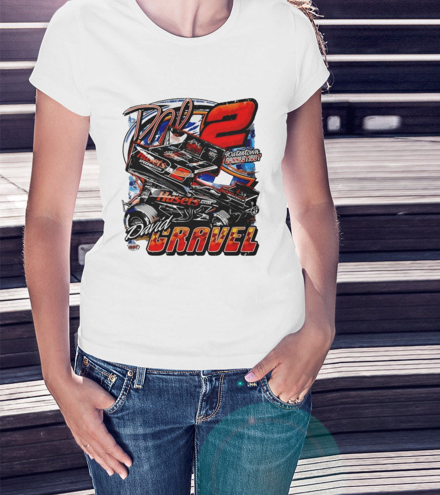 David Gravel Big Game Motorsports Sprint Car 2 Watertown Connecticut Huset's Speedway NOS T-Shirt