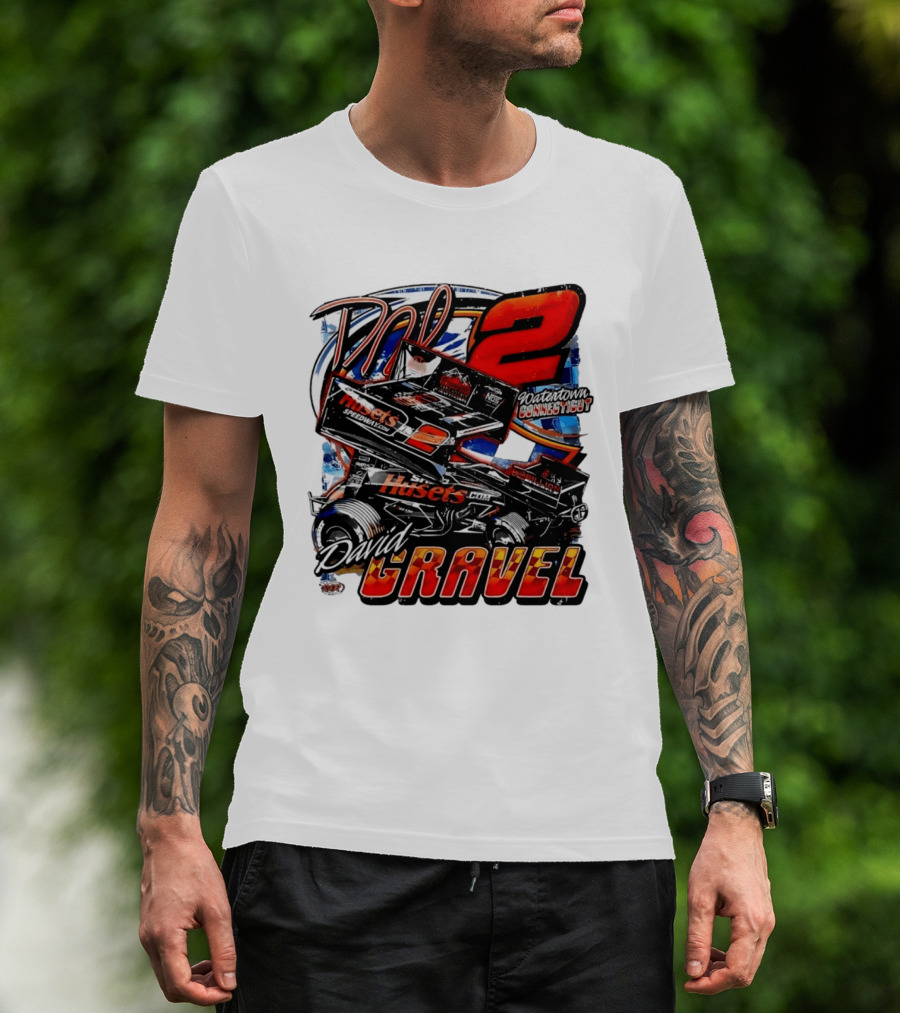 David Gravel Big Game Motorsports Sprint Car 2 Watertown Connecticut Huset's Speedway NOS T-Shirt