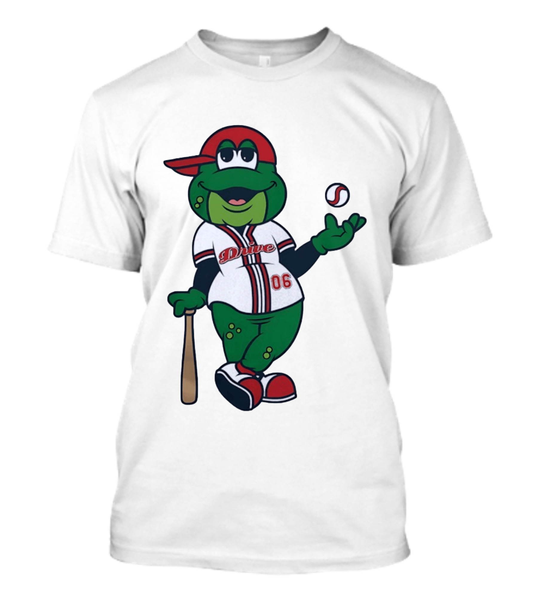 Greenville Drive Reedy Rip'it Frog Baseball Mascot 06 T-Shirt