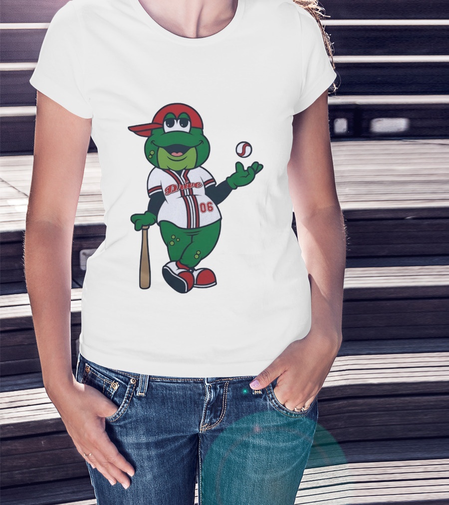 Greenville Drive Reedy Rip'it Frog Baseball Mascot 06 T-Shirt