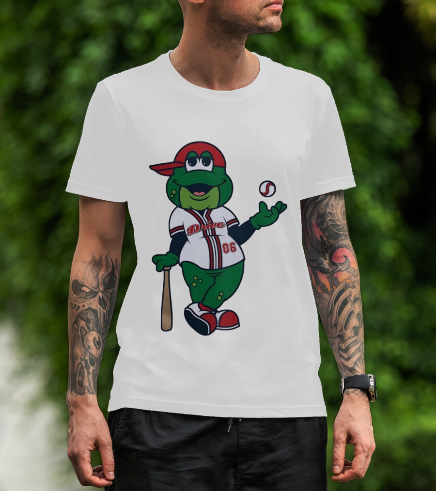 Greenville Drive Reedy Rip'it Frog Baseball Mascot 06 T-Shirt
