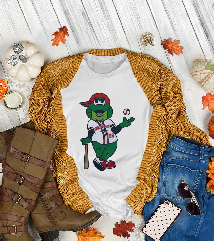 Greenville Drive Reedy Rip'it Frog Baseball Mascot 06 T-Shirt