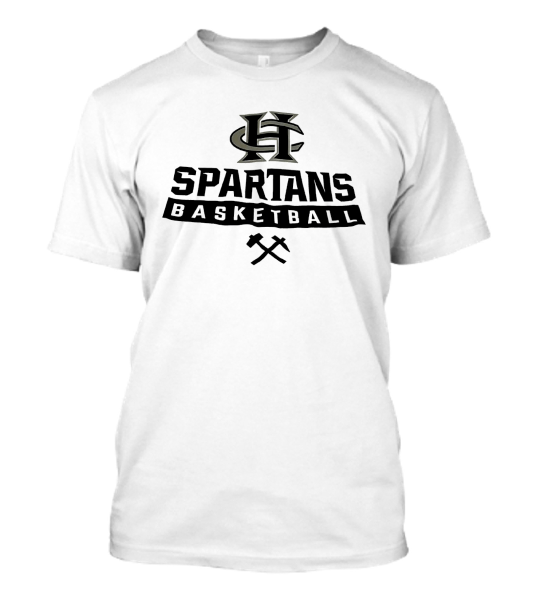 Francis Howell Central Spartans Basketball H C Logo And Crossed Axes T-Shirt
