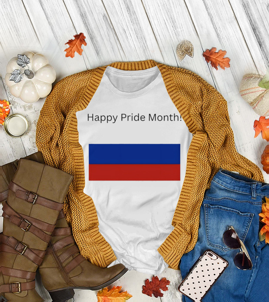Happy Pride Month Celebration Russia Flag T-Shirt