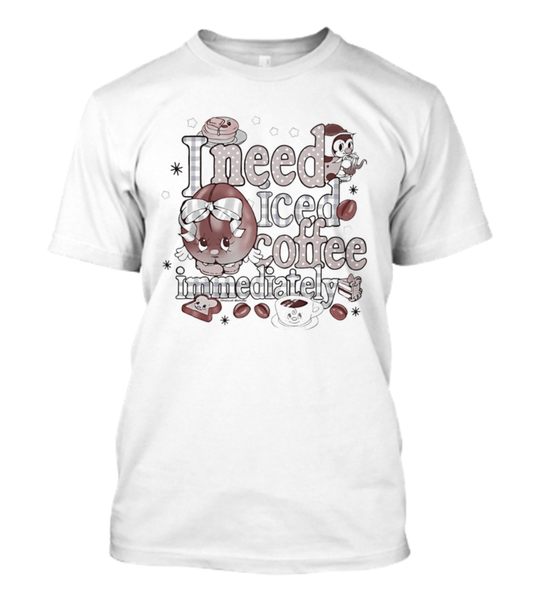 Iced Coffee Lover's Essential Starry Morning Boost T-Shirt