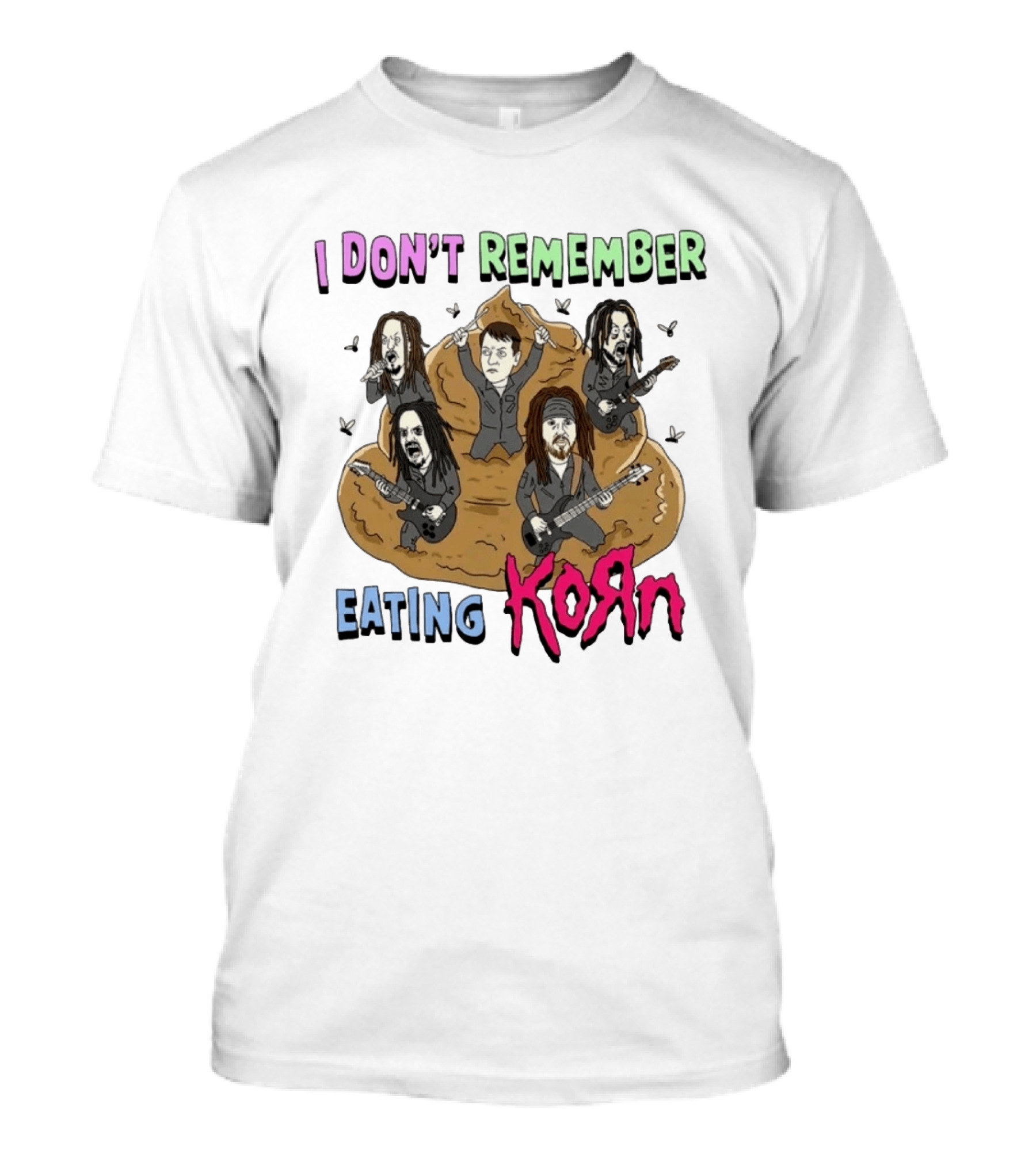 I Don't Remember Eating KoRn Band Parody Cartoon Characters T-Shirt