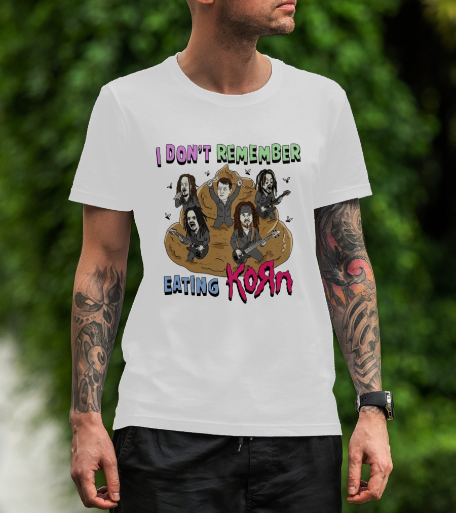 I Don't Remember Eating KoRn Band Parody Cartoon Characters T-Shirt