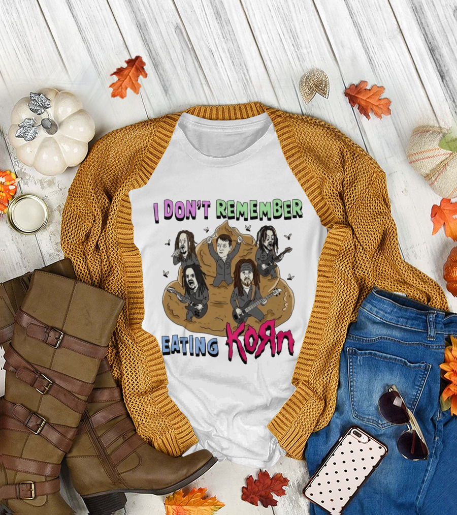 I Don't Remember Eating KoRn Band Parody Cartoon Characters T-Shirt
