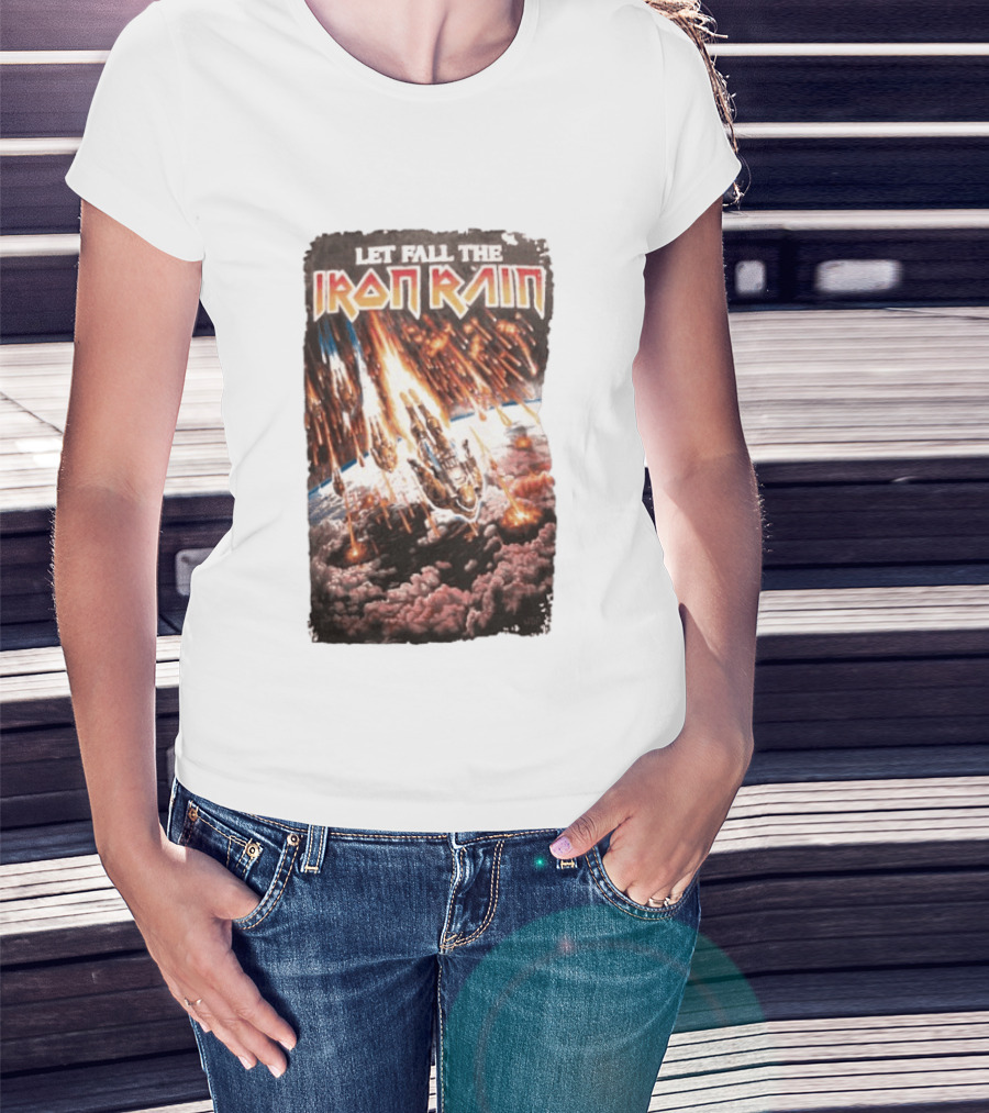 Let Fall The Iron Rain Outer Space Meteor Invasion Explosion T-Shirt