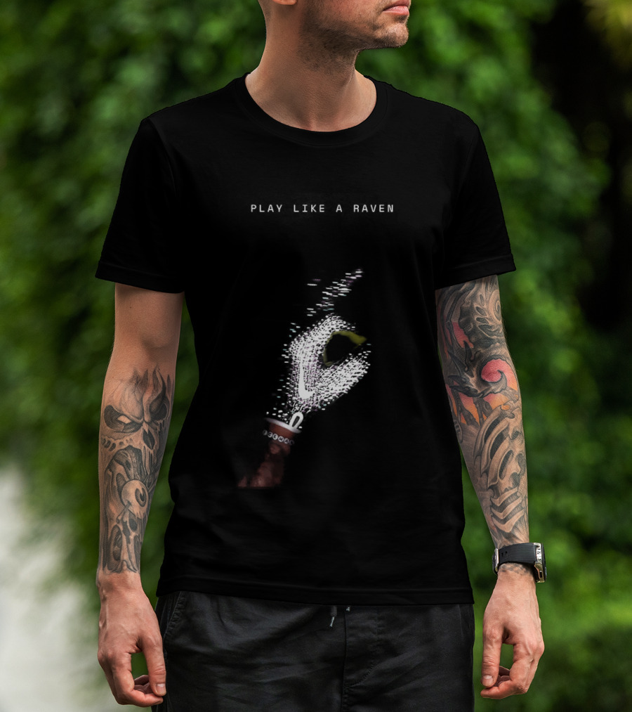 Play Like A Raven Baltimore Ravens X Drake Iceman Diamond Chain Football Collaboration T-Shirt