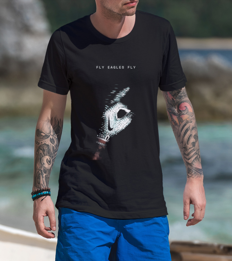 Fly Eagles Fly Philadelphia Eagles X Drake Iceman Diamond Chain Shh T-Shirt