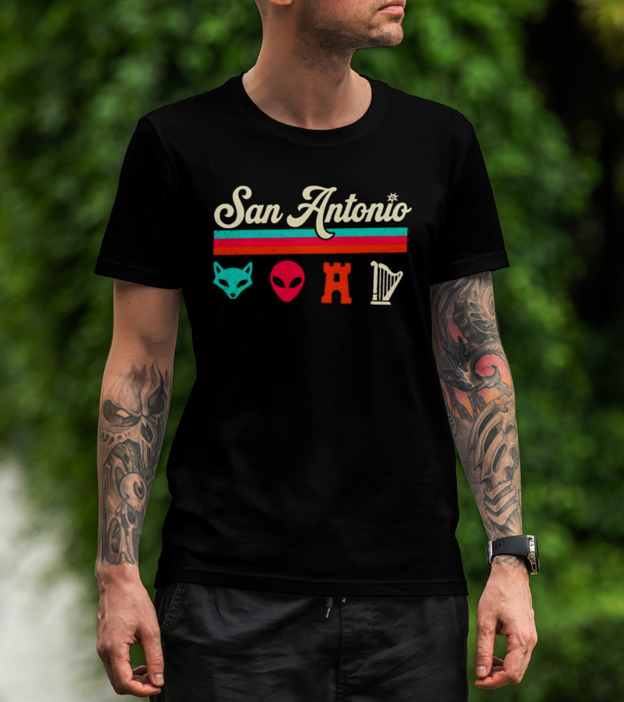 San Antonio Fox Alien Castle Harper Spurs Basketball NBA 2026 T-Shirt