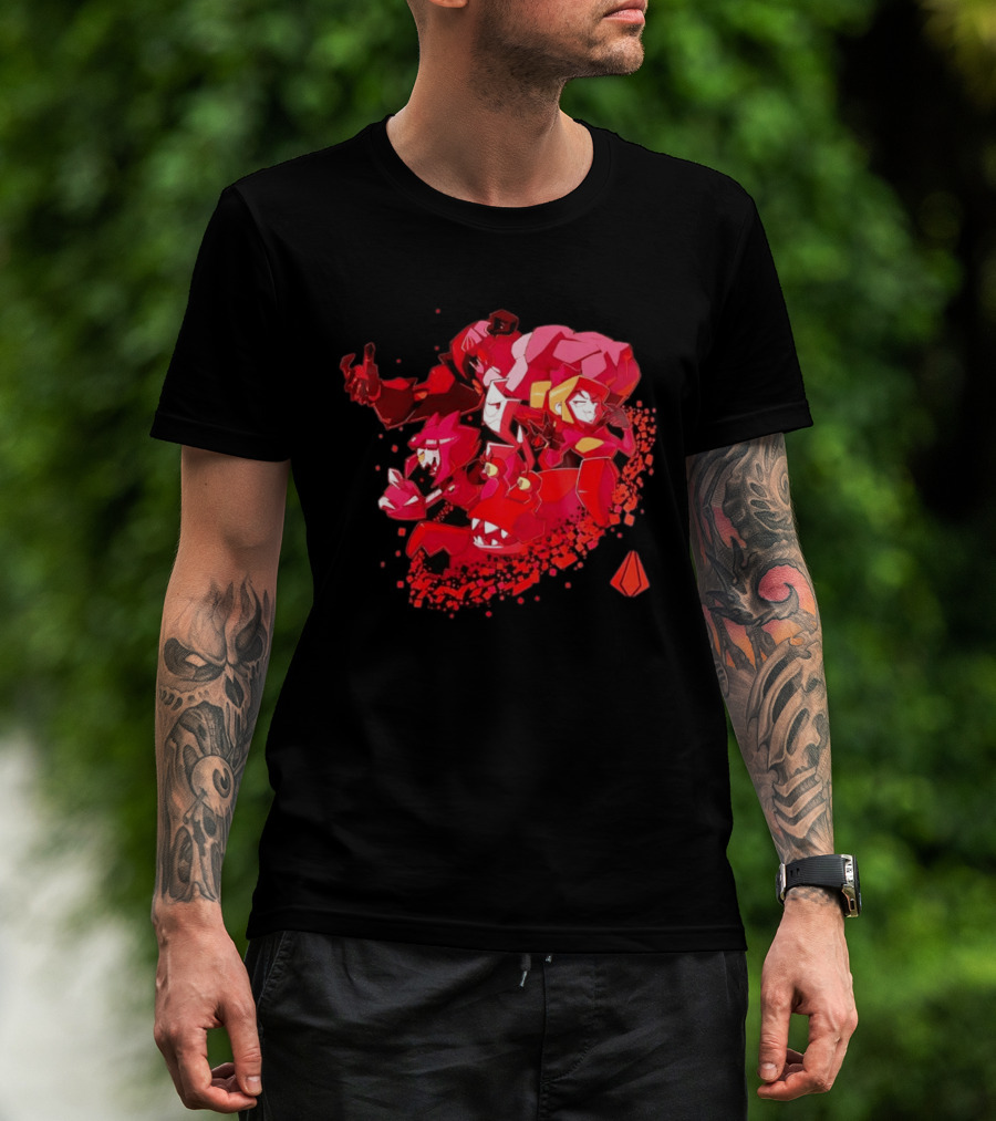 Syntax Gameoverse Characters Explosion Video Game T-Shirt