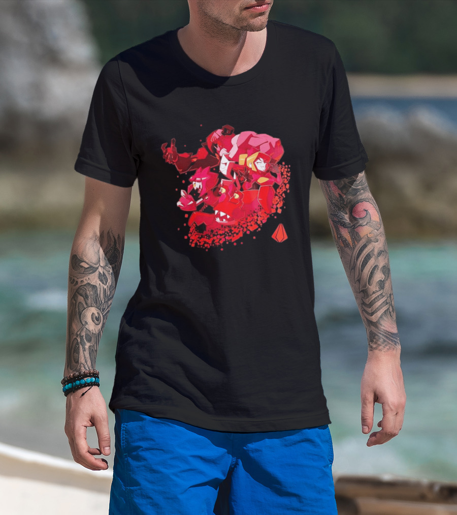 Syntax Gameoverse Characters Explosion Video Game T-Shirt