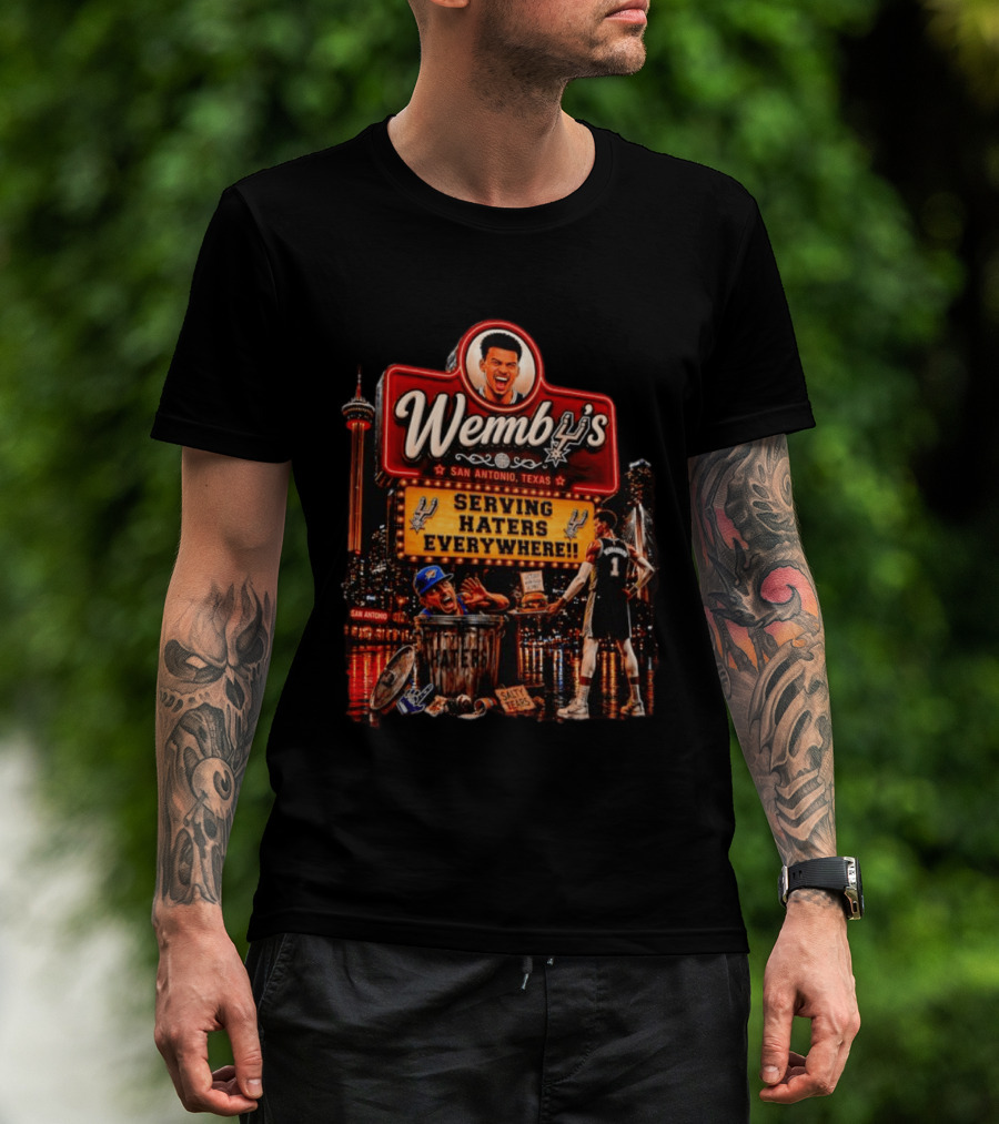 Wembanyama Serving Haters Everywhere San Antonio Spurs Texas T-Shirt